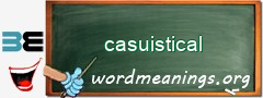 WordMeaning blackboard for casuistical
